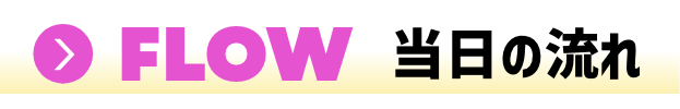 FLOW 当日の流れ